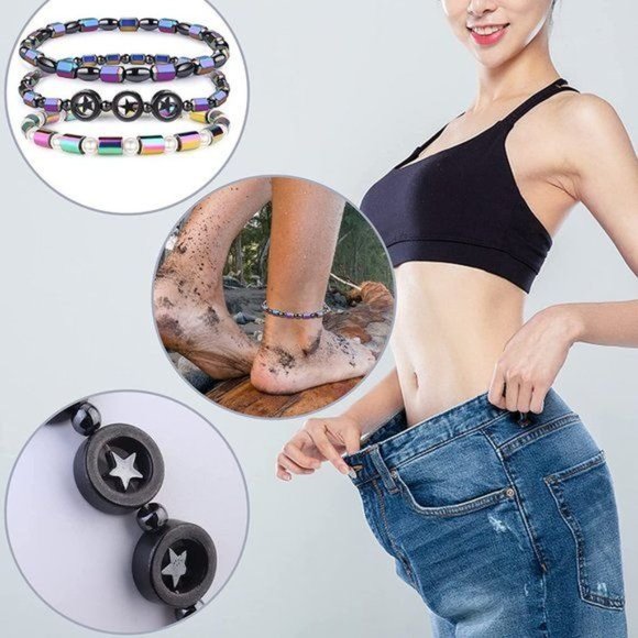 12Pcs Hematite Magnetic Bracelets Set for Men Women Magnetic Therapy Ank… - Picture 5 of 7